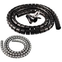 Malife 120" Cable Sleeve, Flexible Cord Bundler Wire Wrap Cable Management System for Office and PC