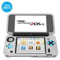 TNP New Nintendo 2DS XL Silicone Case - Soft Rubber Protective Grip Cover Sleeve Game Console Skin Guard Non-slip Comfort Gel Ergonomic Controller Shell Accessories For New 2DS XL LL (White)