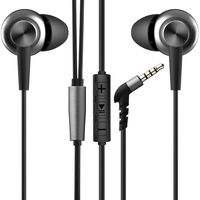 Aoslen in Ear Headphones Wired Earphones Noise Cancelling Earbuds Bass Stereo Sports Headsets with Microphone & Button Control & Volume Control for iPhone Android Smartphones Mp3 Player Etc - Black