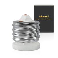 DiCUNO E39 to E26 Socket Converter, Mogul (E39) to Standard Medium (E26) Light Bulb Adapter, Maximum 660W and 200℃ Heat-resistant, UL-listed Mogul Adapter Porcelain E39 Socket Reducer of 1-pack