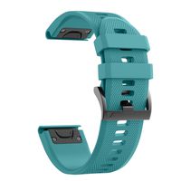 ANCOOL Compatible with Fenix 5 Band Easy Fit 22mm Width Soft Silicone Watch Strap Replacement for Fenix 5/Fenix 5 Plus/Forerunner 935/Approach S60/Quatix 5 - Rock Blue