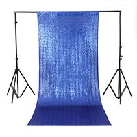 TRLYC Sequin Curtains Backdrops Glitter Royal Blue Backdrop 2 Panels 2FTx8FT