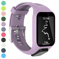 Watbro Band Compatible with Tomtom Runner 2/3 Series, Spark 3, Golfer 2, Adventurer, Silicone Replacement Runner Watch Band Strap Wristband for Women Men