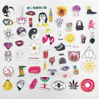Girl Lovely Cute Stickers, Waterproof Vinyl Laptop Water Bottle Computer Phone Notebook Luggage Guitar Skateboard Decal 50pcs Pack