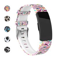 REYUIK Floral Bands Compatible with Fitbit Inspire HR/Inspire/Ace 2, Fadeless Pattern Printed Band Replacement Strap Accessories Wristband Large Small for Inspire HR Women Men