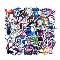 Vinyl Stickers [100 pcs],Galaxy Stickers for Kids Car Bicycle Luggage Decal Graffiti Patches Skateboard Stickers for Water Bottle - No-Duplicate Sticker Pack