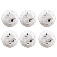 First Alert BRK SC9120B-6 Hardwired Smoke and Carbon Monoxide (CO) Detector with Battery Backup, 6 Pack