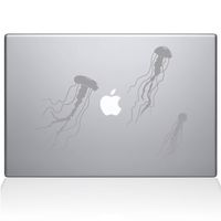 The Decal Guru Jellyfish MacBook Decal Vinyl Sticker - 13" MacBook Pro (2015 & Older) - Silver (1108-MAC-13P-S)