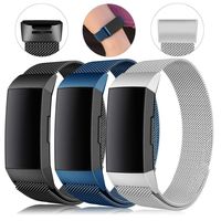 Find-MyWay Replacement Compatible with Fitbit Charge 3 Bands/Charge 3 SE Metal Bands Wristband Accessory Breathable Sport Bracelet Strap Small & Large for Women Men Silver Rose Gold 10 Colors