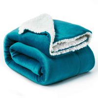 Bedsure Sherpa Fleece Blanket Throw Size Teal Plush Throw Blanket Fuzzy Soft Blanket Microfiber