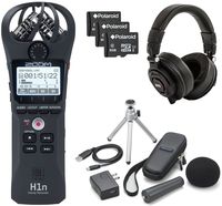 Zoom H1n Handy Digital Recorder w/Accessory Kit and a LyxPro Headphones