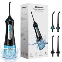 Water Flosser Professional Cordless Dental Oral Irrigator - 300ML Portable and Rechargeable IPX7 Waterproof 3 Modes Water Flosser with Cleanable Water Tank for Home and Travel, Braces & Bridges Care