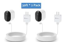 Charger for Arlo Pro 3 and Arlo Ultra, Indoor Outdoor Extra Long 30 Feet Magnetic Power Cable with Power Adapter Continuously Charging Arlo 4k Ultra Camera and Arlo Pro 3 (2 Pack)