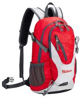 Ubon Lightweight Laptop Backpack Waterproof Travel Daypack for Women Girls School Workout with Life-Saving Whistle Red