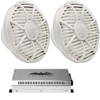 Wet Sounds Bass Package: Two White 10" Free Air Subwoofers & A SYN2 700 Watt Amplifier