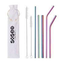 Metal Straws Reusable Stainless Steel Straws 7 pack Full Variety Drinking Straws with Wide Smoothie Straw for 20oz 30oz 40oz Yeti RTIC SIC Ozark Trail Tumblers Starbucks Cup