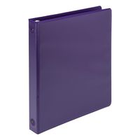 Samsill 17338 Earth's Choice Biobased 3 Ring View Binders, 1 Inch Round Ring, Up to 25% Plant Based Plastic, USDA Certified Biobased, Customizable Cover, Purple