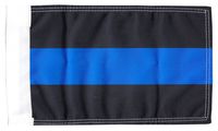 Thin Blue Line (Black/Blue/Black) - 5.75 in x 9 in Motorcycle Flag