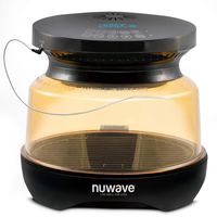 NUWAVE PRIMO Grill Oven with Integrated Digital Temp Probe for PERFECT Results; Convection Top & Grill Bottom for Surround Cooking; Cook Frozen or Fresh; Broil, Roast, Grill, Bake, Dehydrate & Air Fry
