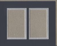 16x20 Navy Blue & Silver Double Picture Mat Cut for 2 8x10 Pictures