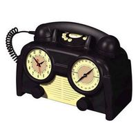 Us Basic 841179 AM-FM Retro Clock Radio Phone