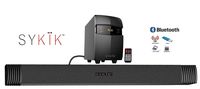 Sykik SBME2SUB Bluetooth Sound Bar with subwoofer, Wireless Remote, FM Radio, RCA Input, USB, SD Ports and bass Control