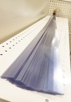 Gondola Shelving Pre Cut Vinyl Insert Strips for Ticket Channel, 48" x 1.25" H, Clear, 100 Pack