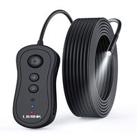 WiFi Endoscope Camera, LIMINK Upgraded 5.0mp Wireless Borescope, 1944p HD Inspection Camera Waterproof Snake Camera with Light for Android, iPhone, iPad - 32.8ft