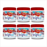 Bright Air Solid Air Freshener and Odor Eliminator, Winter Apple and Spice Scent, 14 Oz Each, 6 Pack