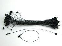 5" BLACK Snap Lock Pin Security Loop Plastic Tag Fastener (1000 Pc)