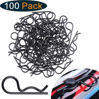 Hobbypark 100pcs Universal RC Car Body Clips Pins for Traxxas & All 1/10th Redcat HPI Himoto HSP Exceed Truck Buggy Shell Replacement Parts (Black)