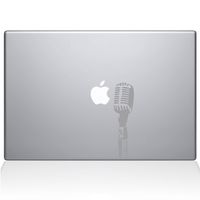 The Decal Guru Open Mic MacBook Decal Vinyl Sticker - 15" MacBook Pro (2015 & Older) - Silver (1140-MAC-15P-S)