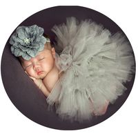 Baby Photography Props Tutu Skirt Headdress Newborn Girl Photo Shoot Outfits Infant Princess Costume Clothes