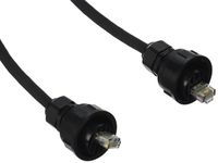 Hubbell HI615EE HI-IMPACT Series Patch Cord, CAT6, HI-IMPACT RJ45 to HI-IMPACT RJ45, 15' Long, Black