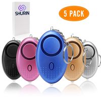 Personal Sound Alarm Keychain for Self-Defense- 5-Pack Multifunctional Safe-Sound Personal Alarm for Women, Kids, Elderly Stay Away From Assault,Rape- 140 Decibels- LED Light System for Night Security