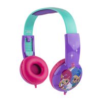 Shimmer & Shine HP2-03369 Kid Safe Headphone, Recommended For Ages 3-10, Wired Connectivity, By Sakar, Soft Cushioned Ear Pieces, Fully Adjustable Head Strap With Volume Limiting Technology, Pink/Purple/Green