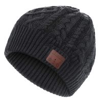 Levin Upgraded Bluetooth 5.0 Beanie Hat with Headphones - Wireless Smart Beanie Headset Musical Knit Headphone with Built-in Mic for Skiing,Skateboarding & Jogging,Gift for Men/Women/Boys/Girls, black