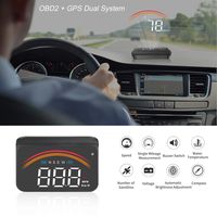 Car HUD Display, iKiKin HUD Head Up Display GPS OBD Dual USB Interface with Alarm Systems & Security Digital Windshield Projector for All Vehicles