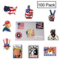 Artilife 100 Pack Laptop Stickers America Patriotic Sticker Decals Trump USA Flag Vinyl for Girls Teens Luggage Travel Skateboard Sticker Decal
