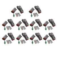 Lightronic 10 Set DT 3 Pin Connector Kit Waterproof 16-20 AWG Plugs Male & Female