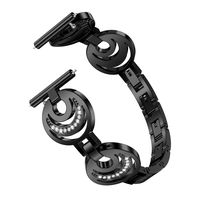 Usitek for Fitbit Versa Bands for Women,Replacement Stainless Steel Bracelet Adjustable Bling Band Bracelet with Rhinestones Diamond for Fitbit Versa Accessories Watch Band