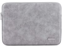 15.6 Inch PU Leather Padded Laptop Sleeve BLOOMSTAR 15 Inch Frosted Protective Notebook Bag Computer Case Cover for MacBook Pro MacBook Air Chromebook Acer Dell HP Samsung Sony (Gray)