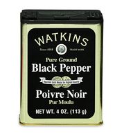 Watkins Gourmet Spice Tin, Pure Ground Black Pepper, 4 oz. Tin