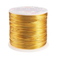 BENECREAT 12 17 18 Gauge Aluminum Wire (18 Gauge,492 FT) Anodized Jewelry Craft Making Beading Floral Colored Aluminum Craft Wire - Light Gold