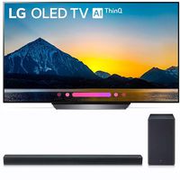 LG 65 inches 4K Smart OLED TV OLED65B8PUA (2018) Bundle with LG SK8Y 2.1 ch High Res Audio Sound Bar with Dolby Atmos (2018)