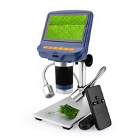 Digital USB Microscope 4.3 inch LCD 10X-220X Magnification Digital Microscope Camera,8 LED Adjustable Light,Camera Video Recorder for Cellphone PC Circuit Board SMD Repair Soldering Tool Jewelry APPR