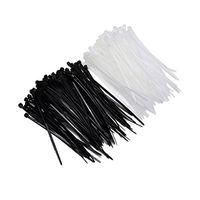 Mudder 4 Inch Nylon Cable Ties in Black and White, 200 Pieces