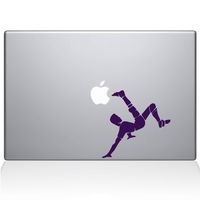 The Decal Guru Soccer Bicycle Kick MacBook Decal Vinyl Sticker - 13" MacBook Pro (2015 & Older) - Lavender (1178-MAC-13P-LAV)