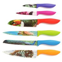 Wildlife Kitchen Knife Set in Gift Box - Unique Colorful Chef Knives - Cool Wedding Gifts for Couple, Bridal Shower Gift for Her, Birthday Gift Idea for Him, Housewarming Gift for New Home