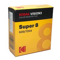 Super 8 KODAK VISION3 50D/7203 Color Negative Film, SP464 Cartridge, 50' Roll